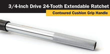 Load image into Gallery viewer, 3/4-Inch Drive Extendable Ratchet: 19.5 to 30.5 Inches, 24-Tooth Precision De...
