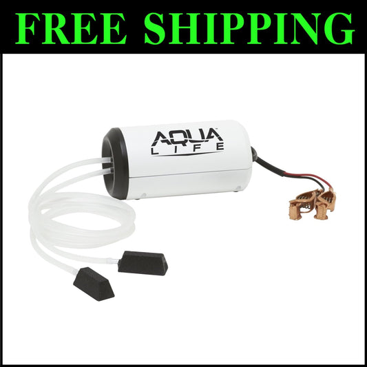 Aerate Your Livewell: 50-Gallon 12V Aerator with Flexible Hose & Accessories