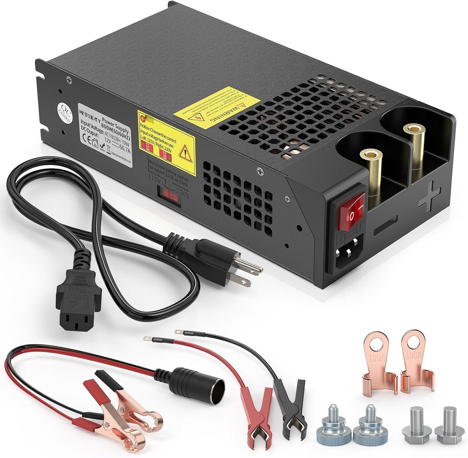Adjustable Power Supply 12V DC Converter, 83.4A Max for LED Strips & More