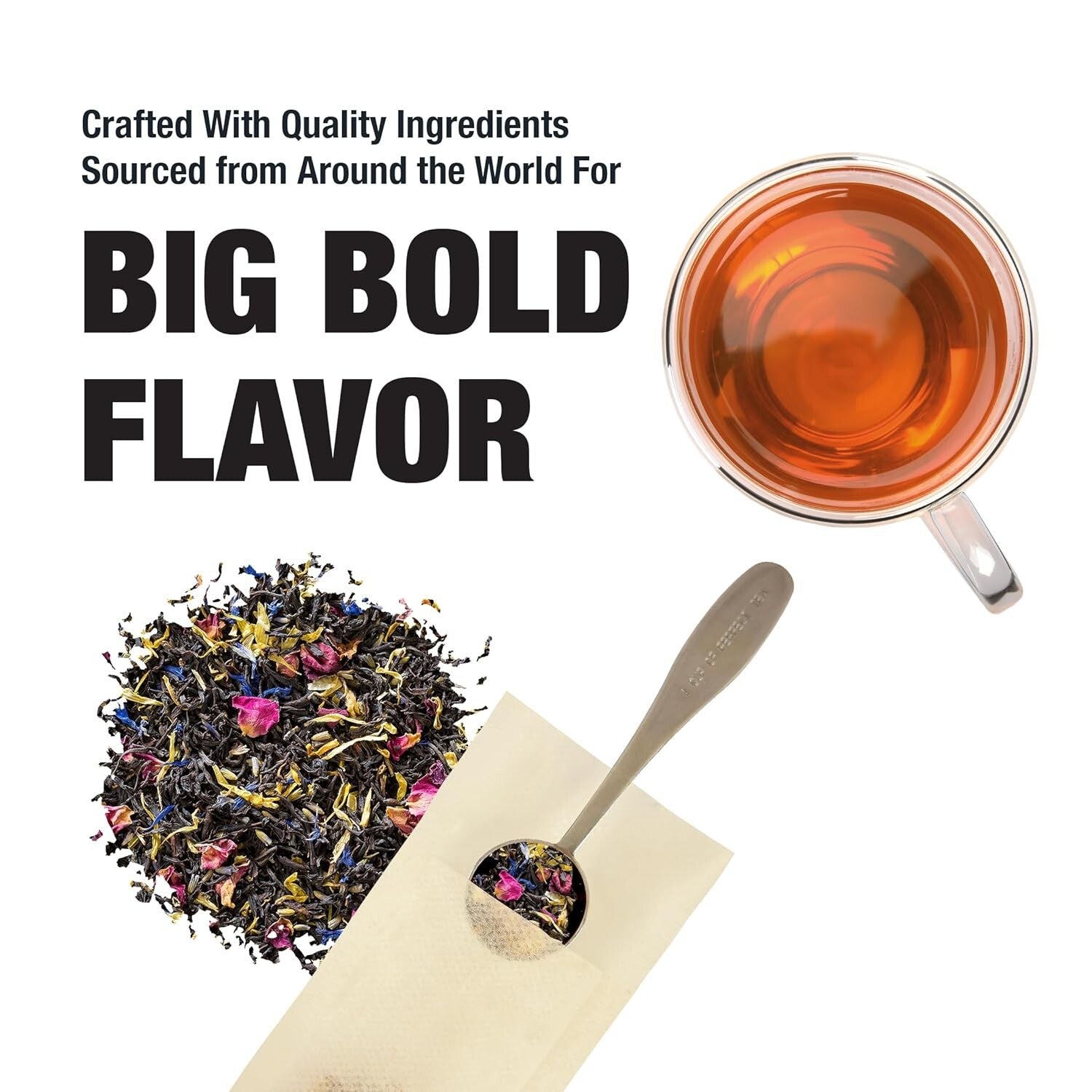 Floral Earl Grey Loose Leaf Tea - Premium Blend in Resealable 16oz Pouch