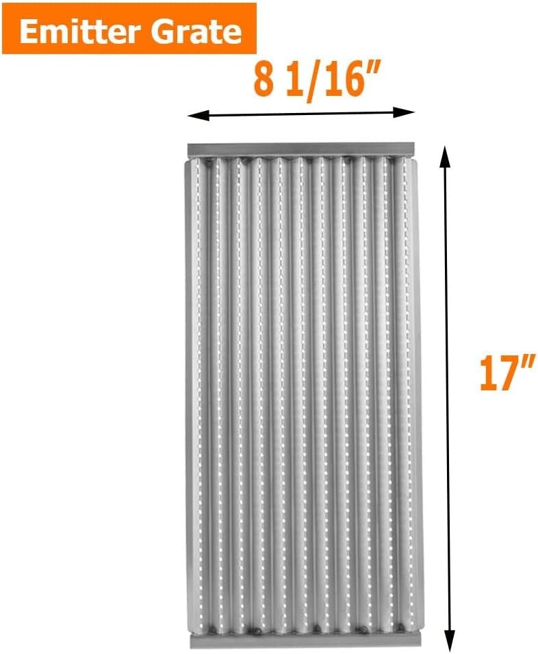 3-Pack Stainless Steel Emitters and Cast Iron Grates for Charbroil TRU Infrared