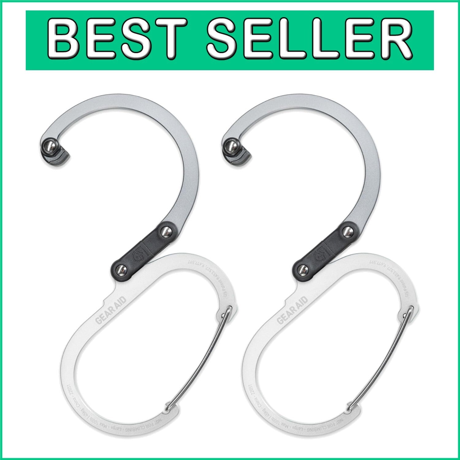 Compact Large Gear Hanging Clips with Rubber Grip - Perfect for Organization