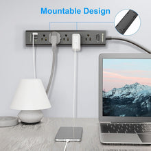 Load image into Gallery viewer, 8-in-1 USB Power Strip with 10ft Cord, Smart Charging &amp; Surge Protection