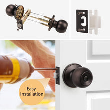 Load image into Gallery viewer, Stainless Steel Round Bathroom &amp; Bedroom Door Knobs - 10 Pack, Bronze Finish