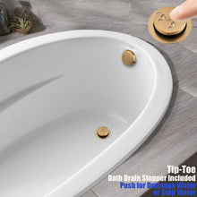 Load image into Gallery viewer, Complete Tub Drain Kit with Instant Pop-Up Tip-Toe Stopper - Champagne Bronze