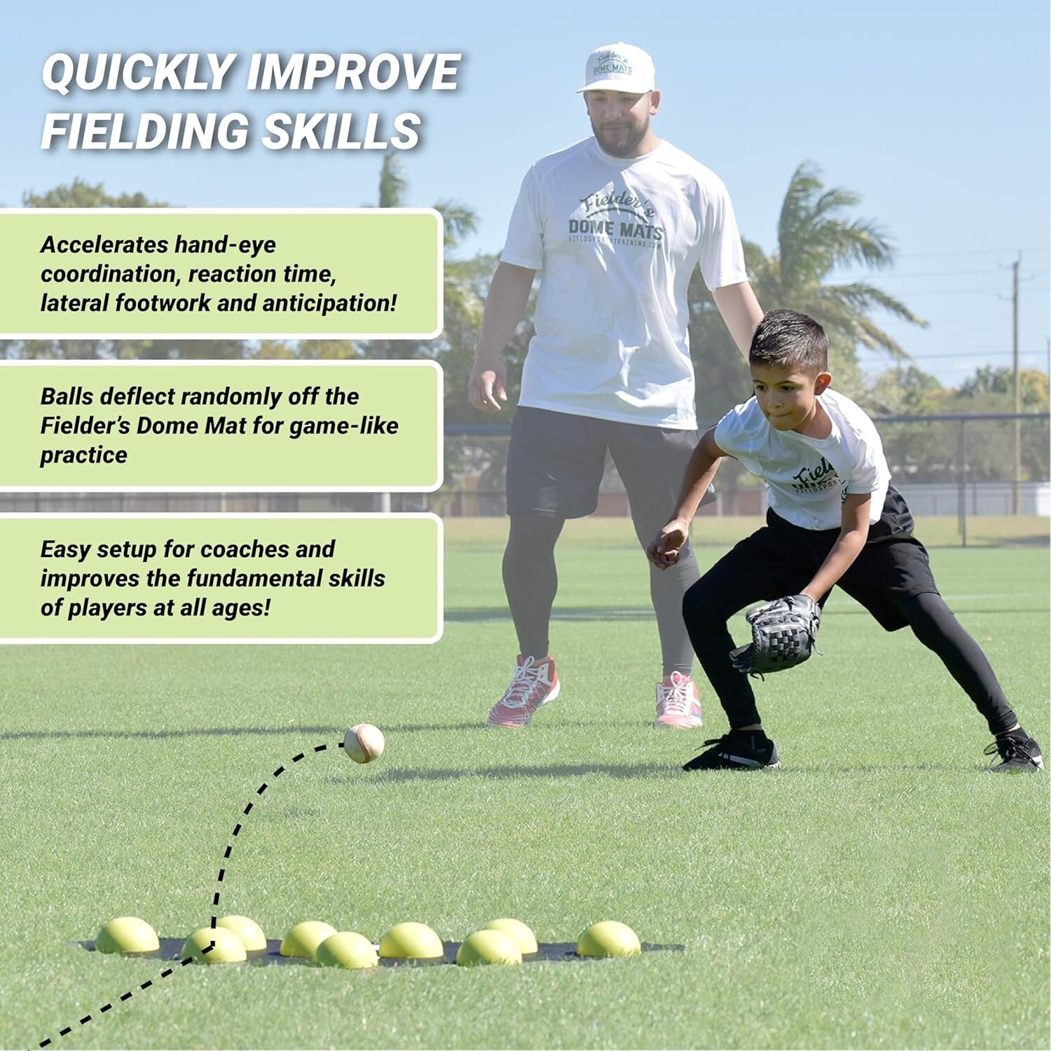 Agility-Boosting Baseball and Softball Fielding Mat – Ideal for All Skill Levels