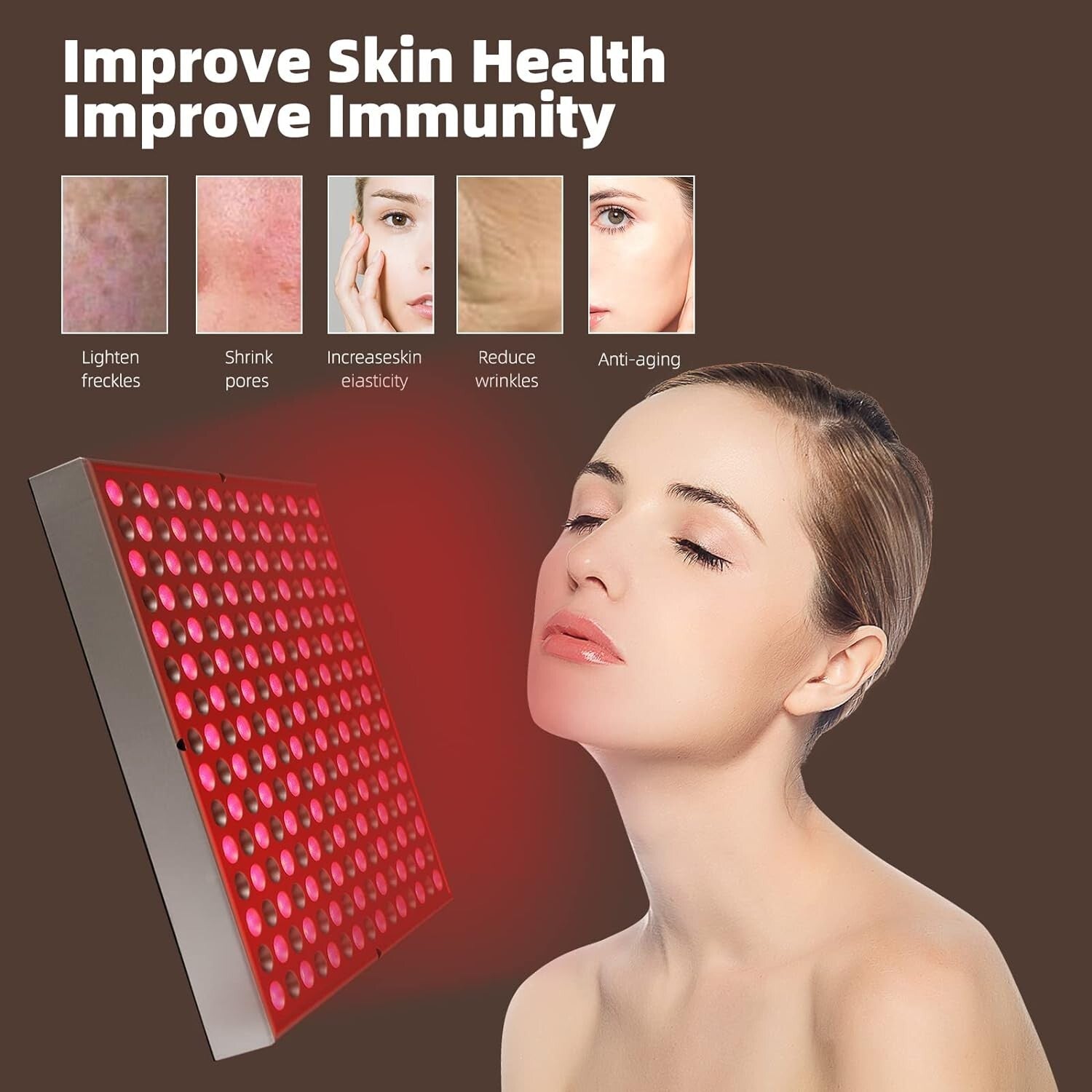 Dual Wavelength LED Red Light Therapy Device for Skin Health & Joint Pain Relief
