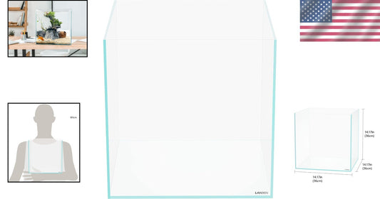 Sleek 36C 11.5 Gallon Rimless Aquarium - Low Iron Glass with Seamless Edges