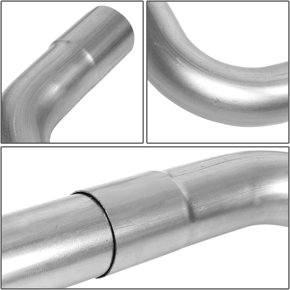 16-Piece 2.25-Inch OD Exhaust Kit with Polished Finish for Custom Installations