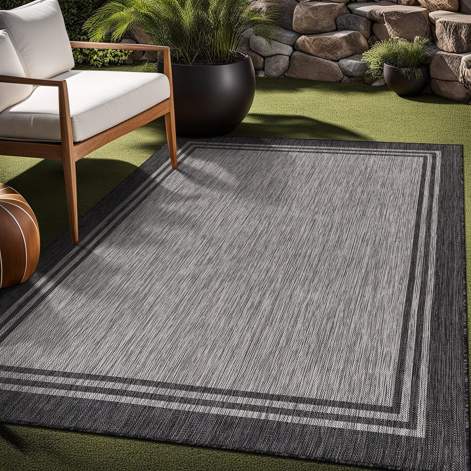8x10 Waterproof Outdoor Rug - Elegant, Stylish for Patio & Interior Spaces