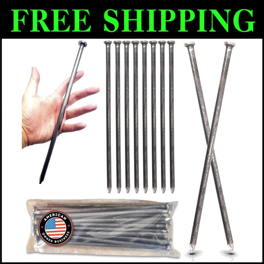 25-Pack Heavy Duty 12-Inch Round Metal Landscape Edging Anchors - Versatile Use