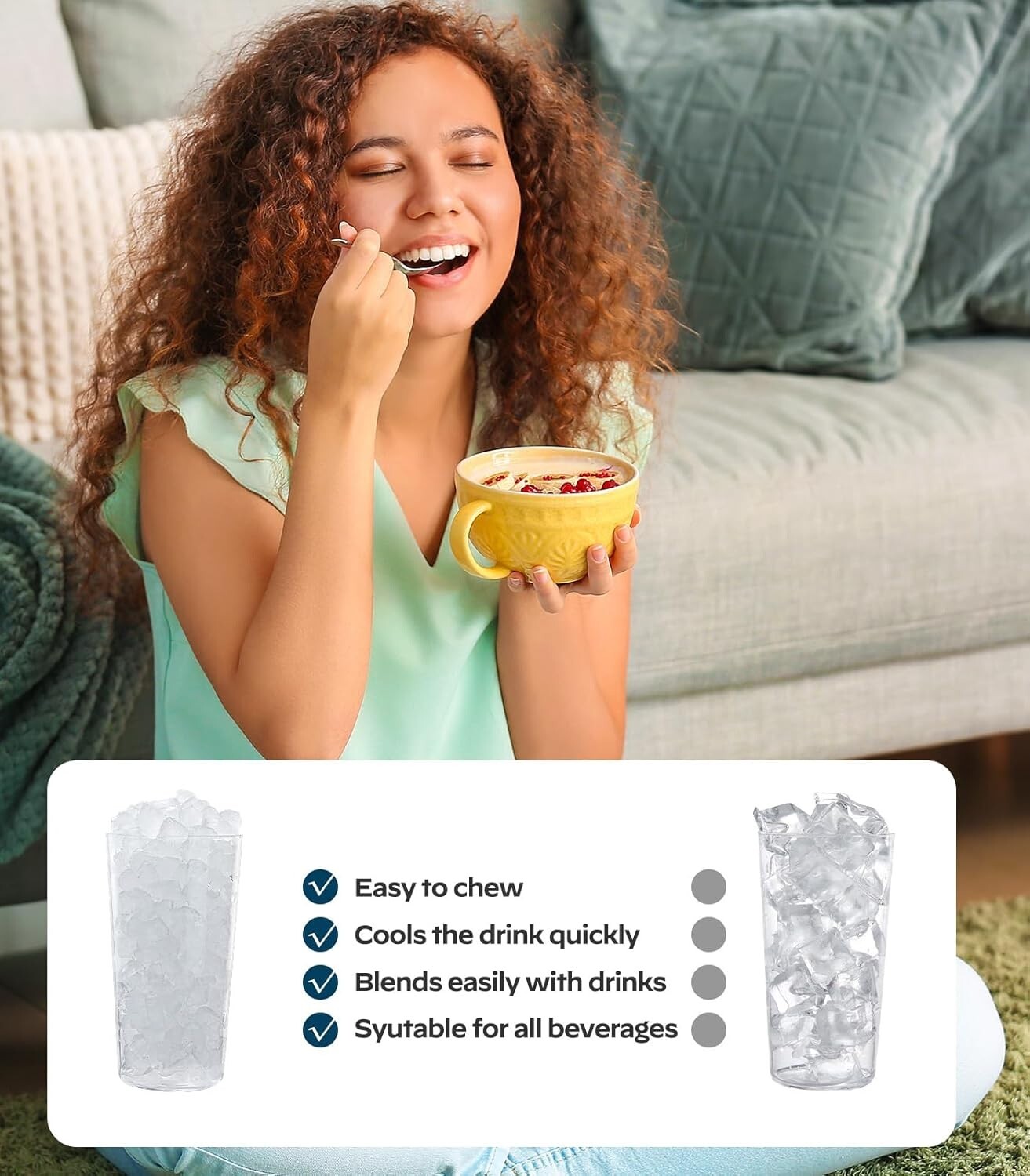 33 lbs Nugget Ice Maker - Fast, Portable Ice Solution with Self-Cleaning Feature