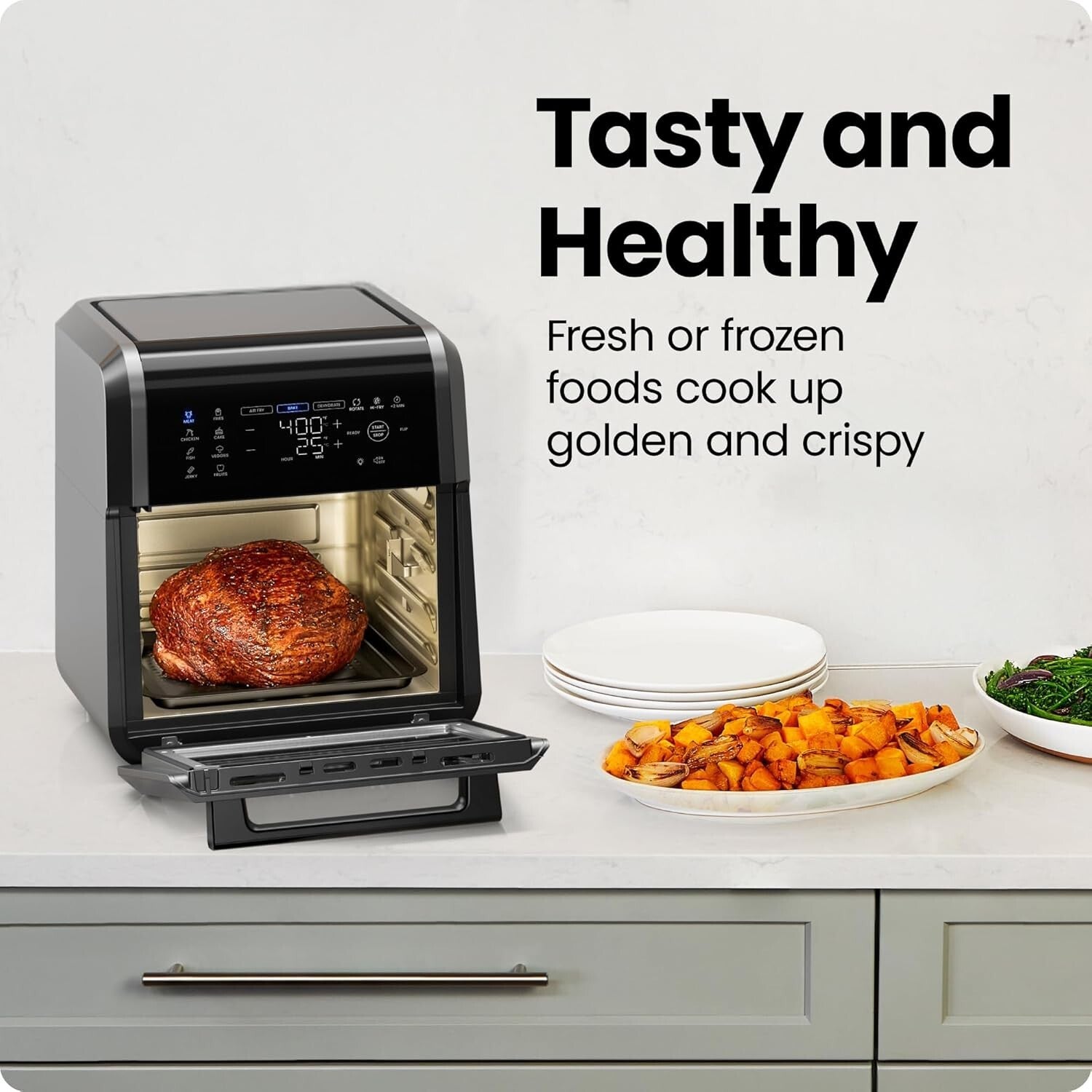 Family-Sized 12-Quart Air Fryer Oven - 6 Functions, Touch Control & Easy Cleanup