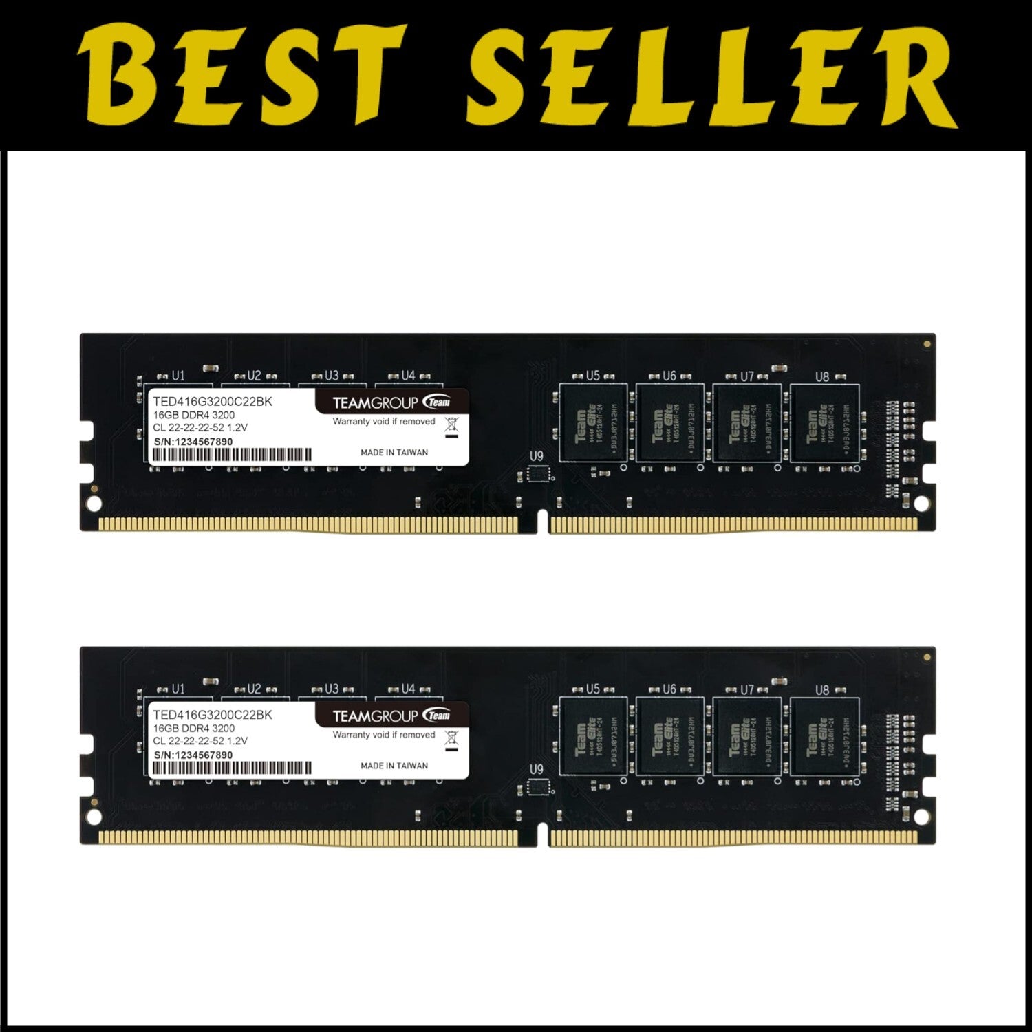Elite 32GB DDR4 RAM Kit (2x16GB) 3200MHz for Powerful Desktop Upgrades