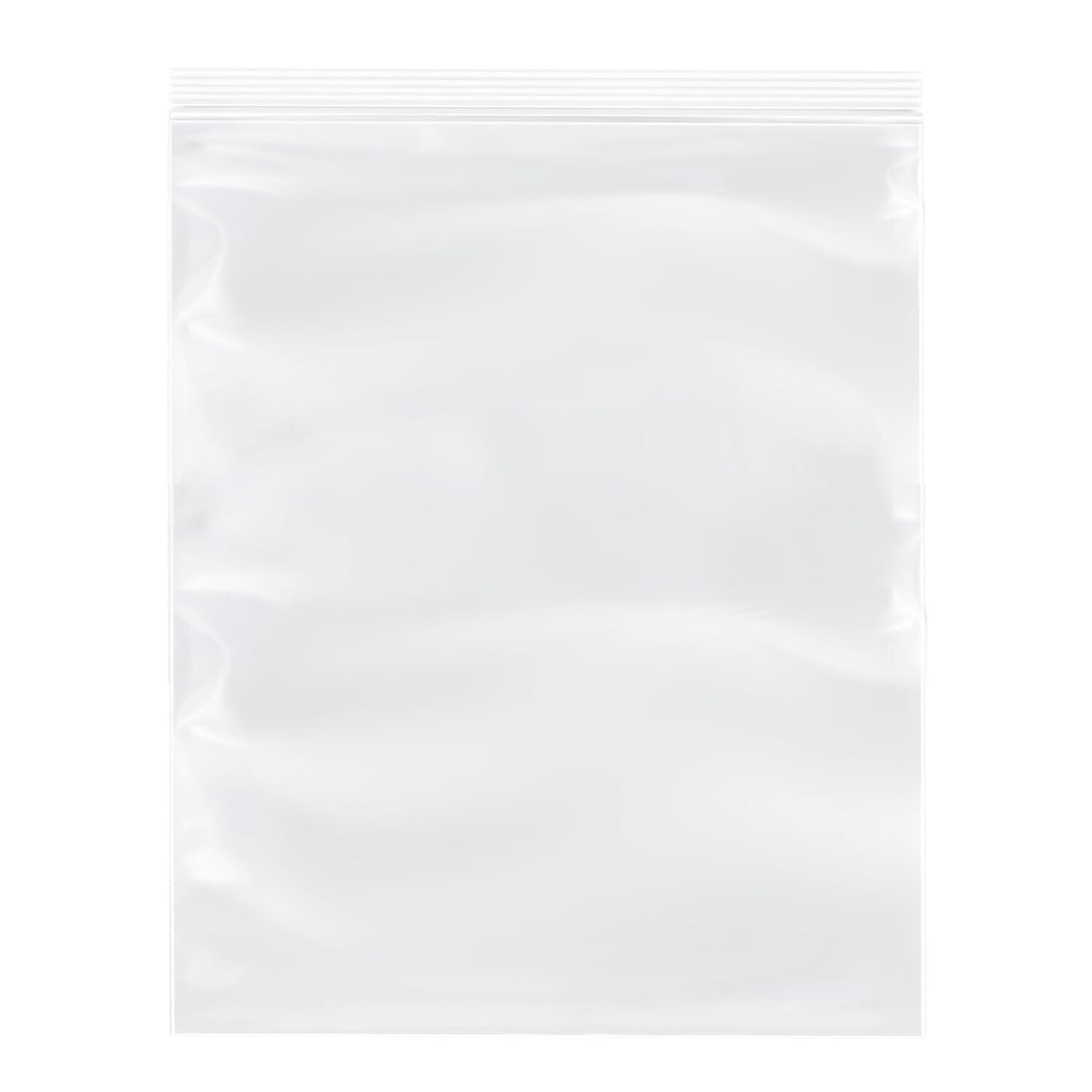 500 Count 9" X 12" Clear Zip Bags - Durable 2 Mil Reclosable Poly Pouches