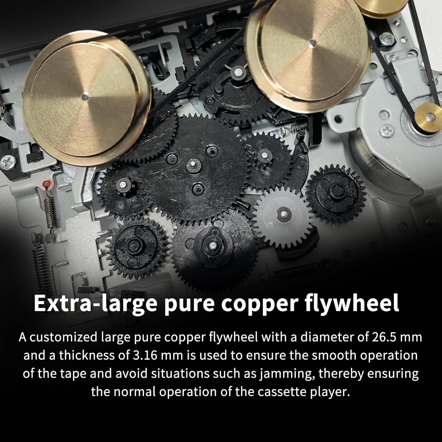 Cassette to MP3 Converter with Stereo Playback - Auto-Reverse & Copper Design