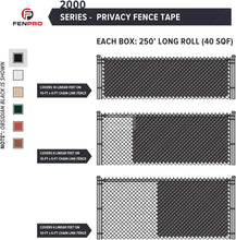 Load image into Gallery viewer, Obsidian Black 250-ft Chain Link Fence Privacy Tape - 90% Blockage &amp; Economical