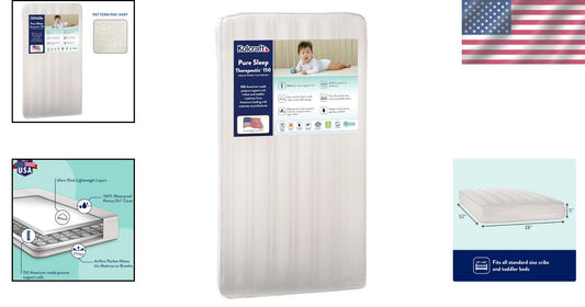 Durable Waterproof Mattress for Cribs and Toddlers - GREENGUARD Gold Certified