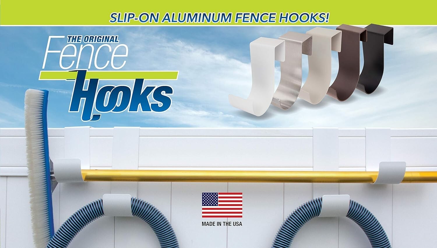 Durable and Lightweight Rust-Free Aluminum Fence Hooks - Perfect for Outdoors