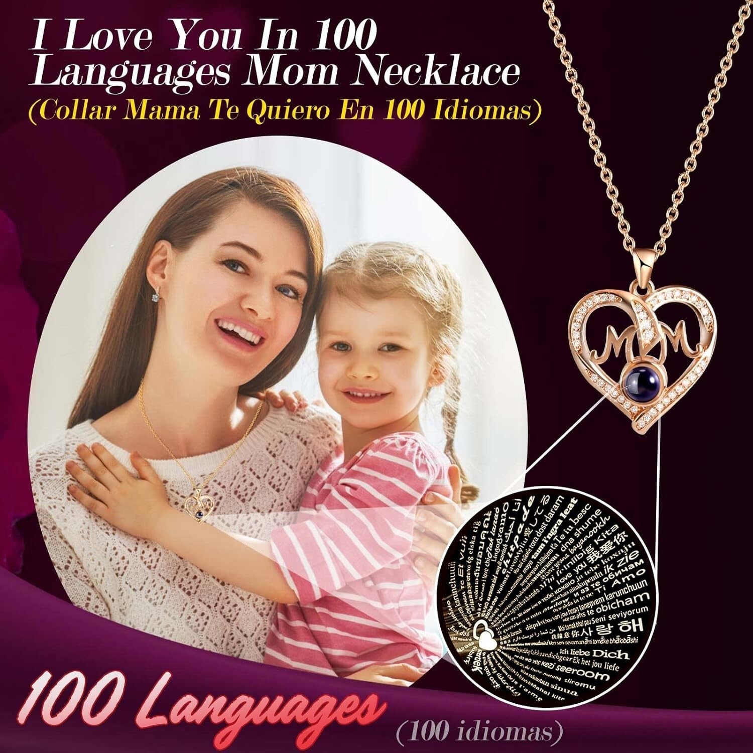 Charming Mother Gift Set: Eternal Roses & Adjustable I Love You Necklace
