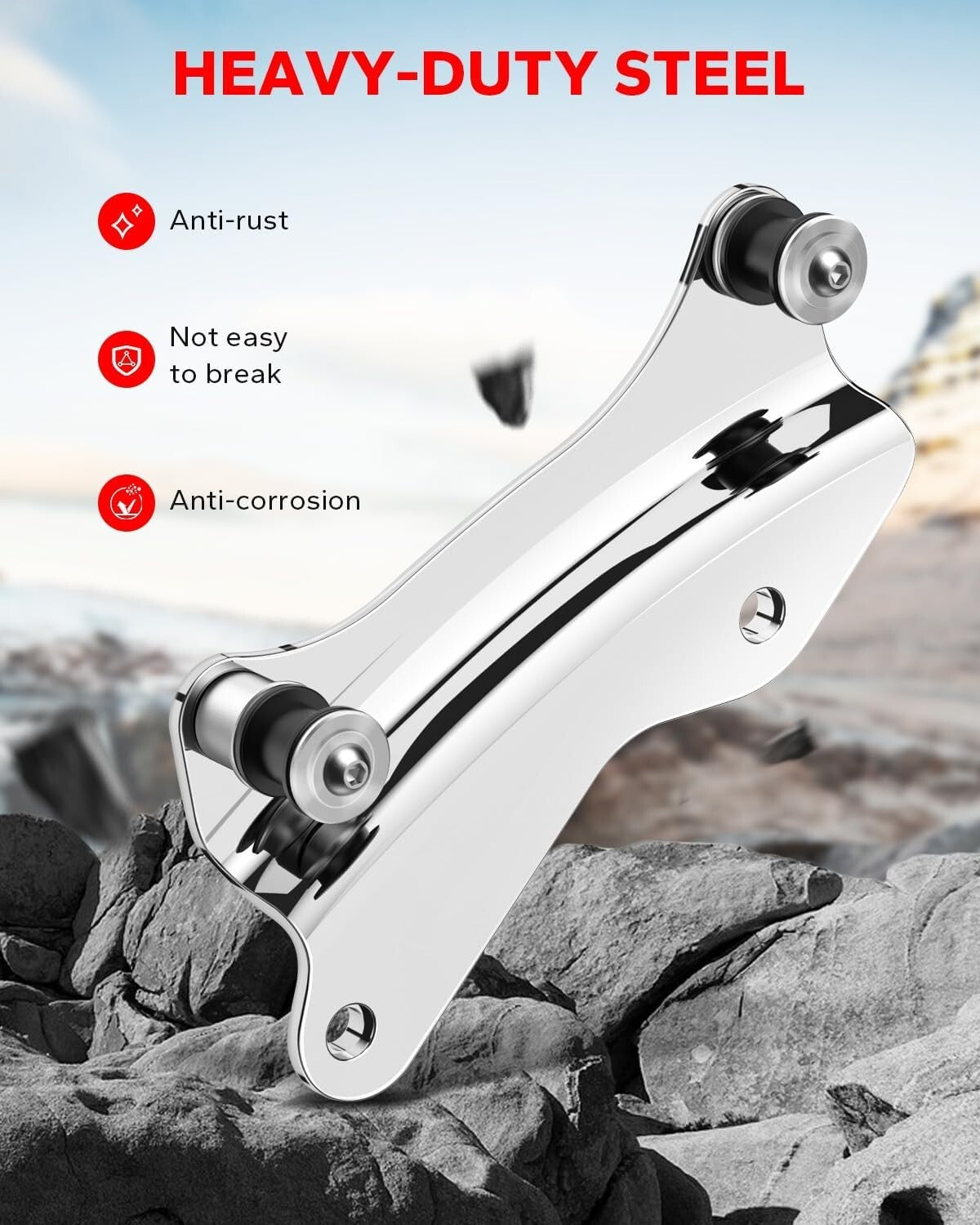 Durable Chrome 4 Point Docking System for Harley Davidson Touring Motorcycles