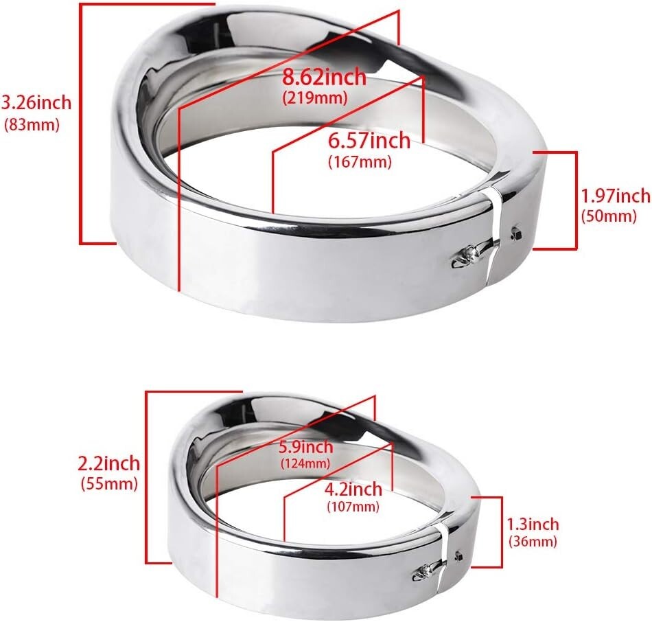 Chrome Motorcycle Headlight and Fog Light Trim Ring Kit for Harley Enthusiasts