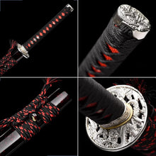 Load image into Gallery viewer, Elegant 28" Japanese Katana – Full Tang and Clay Tempered Damascus Steel Blade