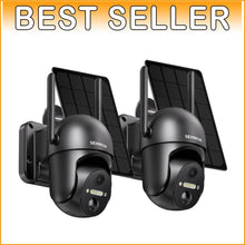 Load image into Gallery viewer, Wireless Solar Outdoor Cameras - 2-Pack with Color Night Vision &amp; Two-Way Talk