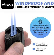 Load image into Gallery viewer, Premium Windproof Butane Torch Lighter with EZ-View Window &amp; Ergonomic Grip