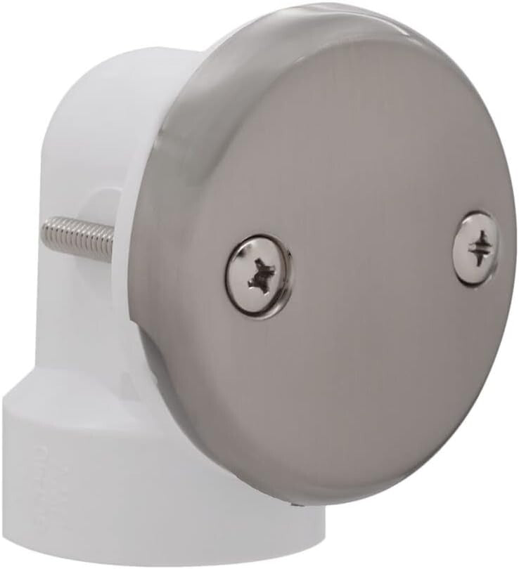 Satin Nickel 14" x 1-1/2" Tub Waste Assembly with Tip-Toe Drain Plug - 1-Pack