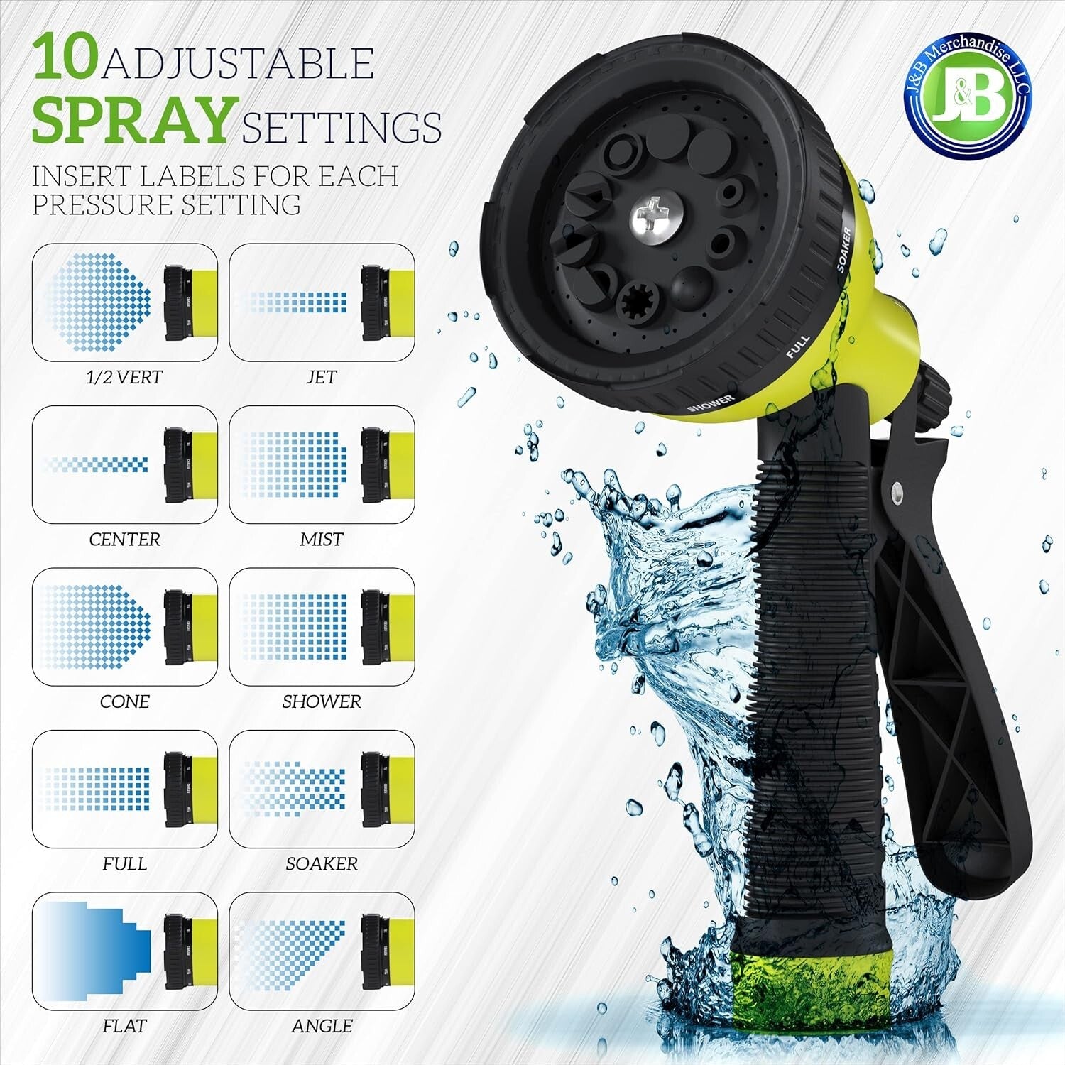 Durable 150ft Expandable Hose with 10 Adjustable Spray Patterns & Storage Bag