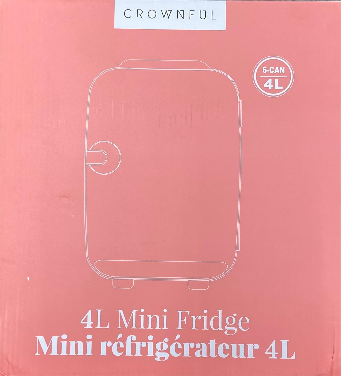 Stylish 4L ETL Certified Mini Fridge - Perfect for Skincare, Office, and Travel