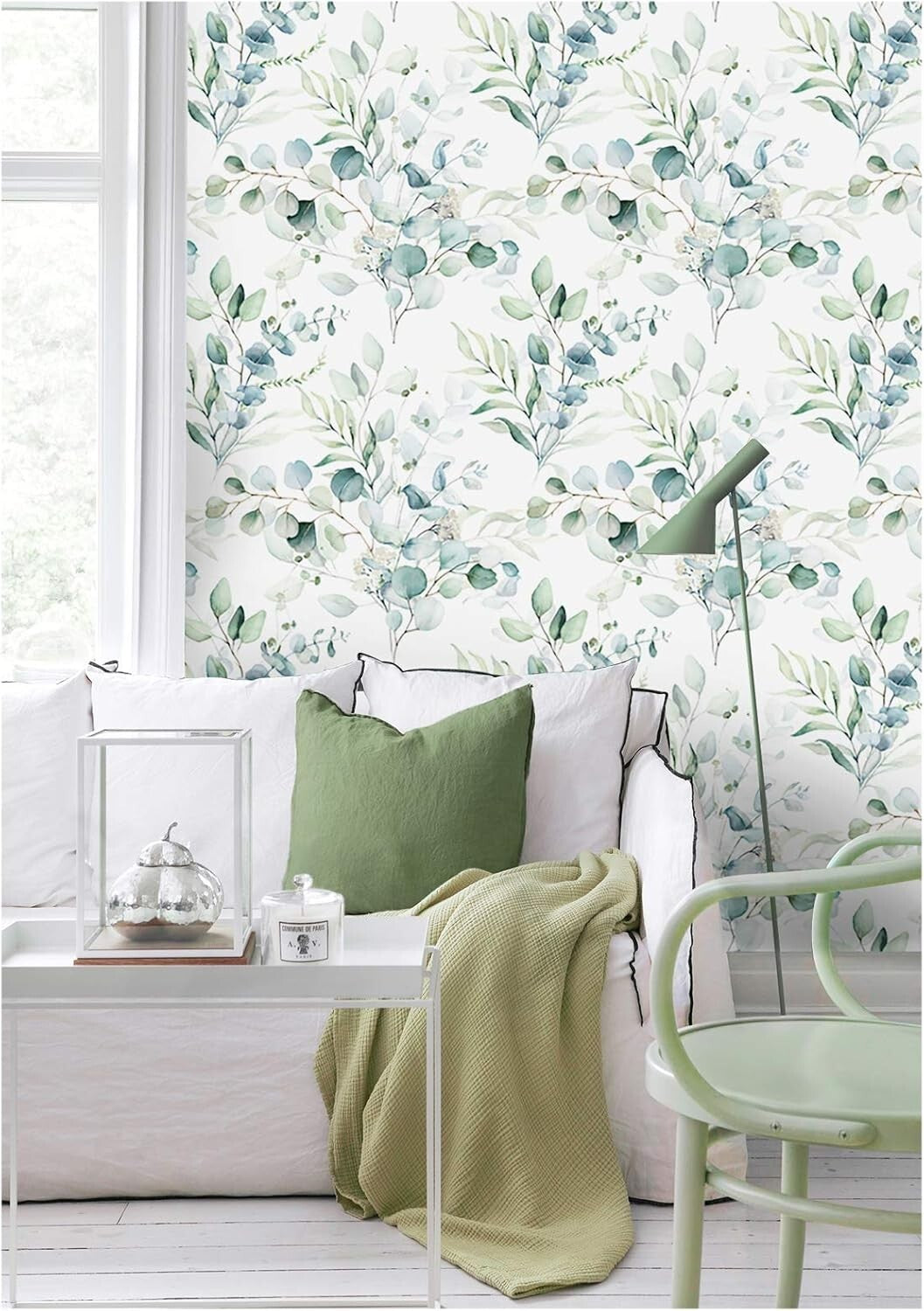 Transform Your Space with Eucalyptus Floral Peel and Stick Wallpaper 48.5 sq ft