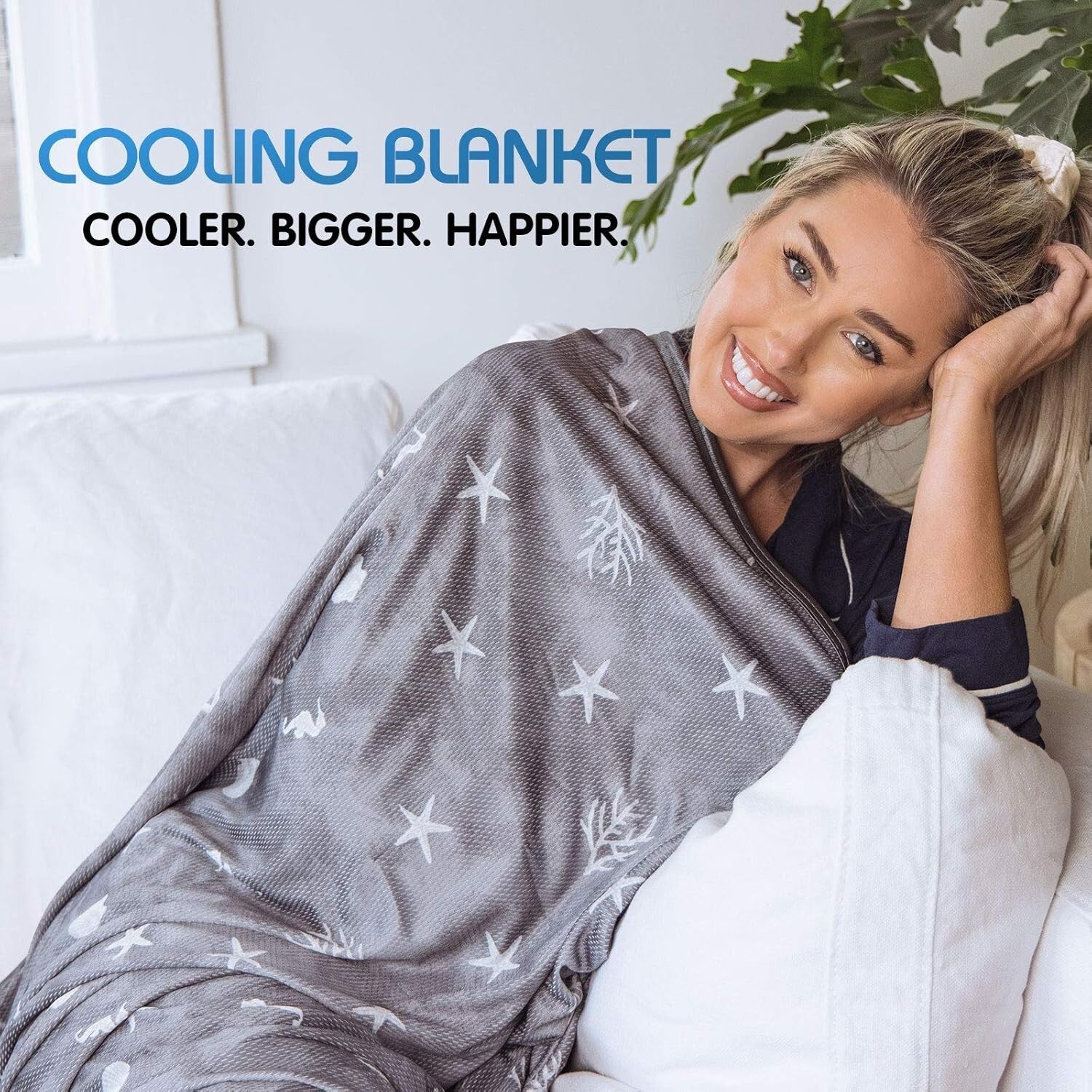 Breathable Double-Sided Cooling Blanket - 60”x90” for Night Sweats & Hot Weather