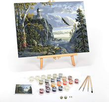 Load image into Gallery viewer, Guiding Light Landscapes - Paint by Numbers Kit on Framed Canvas for Adults