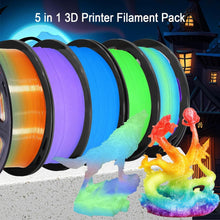 Load image into Gallery viewer, 1.25kg Glow in Dark 3D Filament Bundle - 5 x 250g Spools for Creative Projects