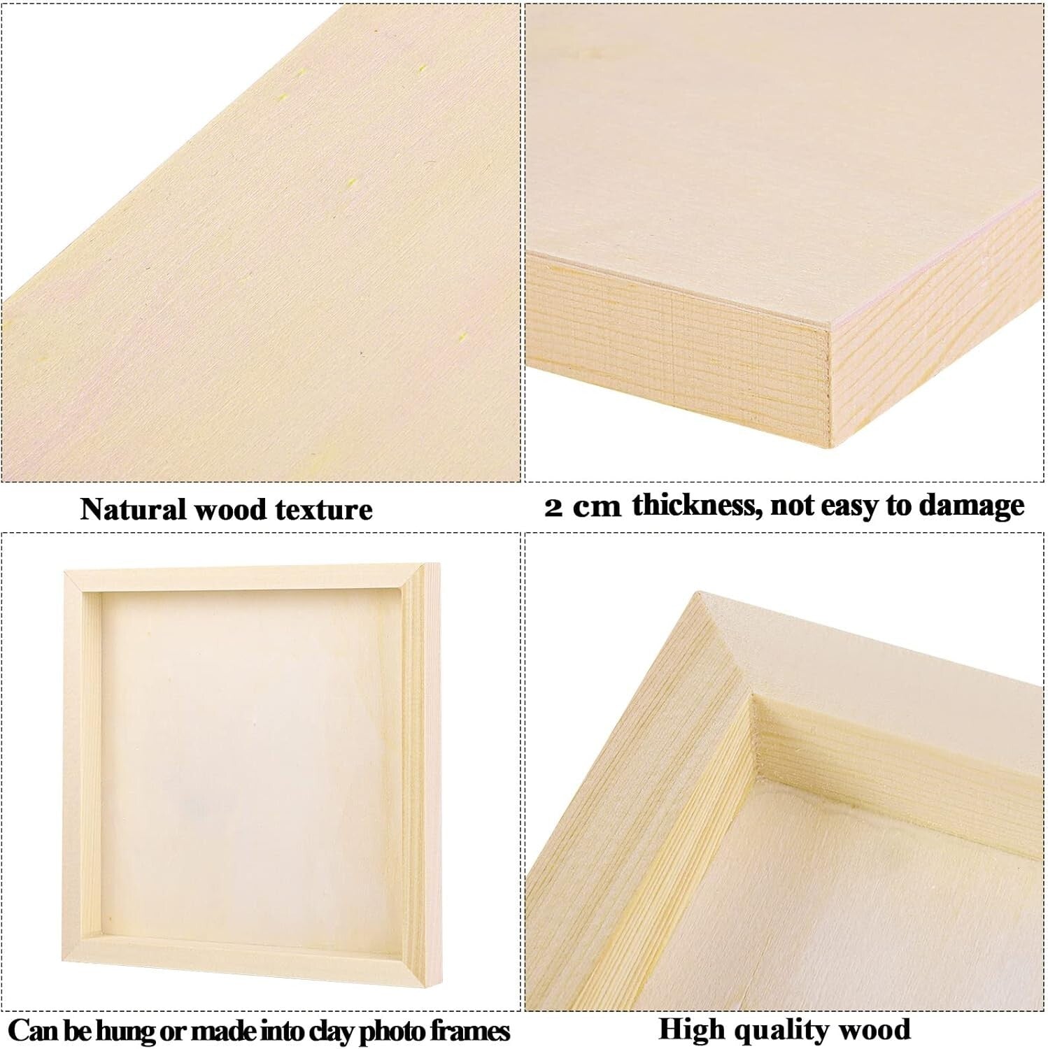 Lightweight 12x12 Wood Canvas Panels - Perfect for Oil, Acrylic, and More