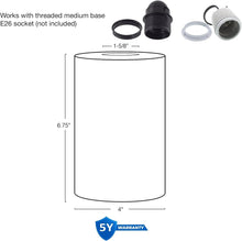 Load image into Gallery viewer, Versatile 7" Opal Cylinder Glass Shades, 3-Piece Set for Stylish Illumination
