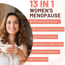 Load image into Gallery viewer, Vegan Menopause Supplement – 120 Capsules for Hot Flashes &amp; Mood Balance