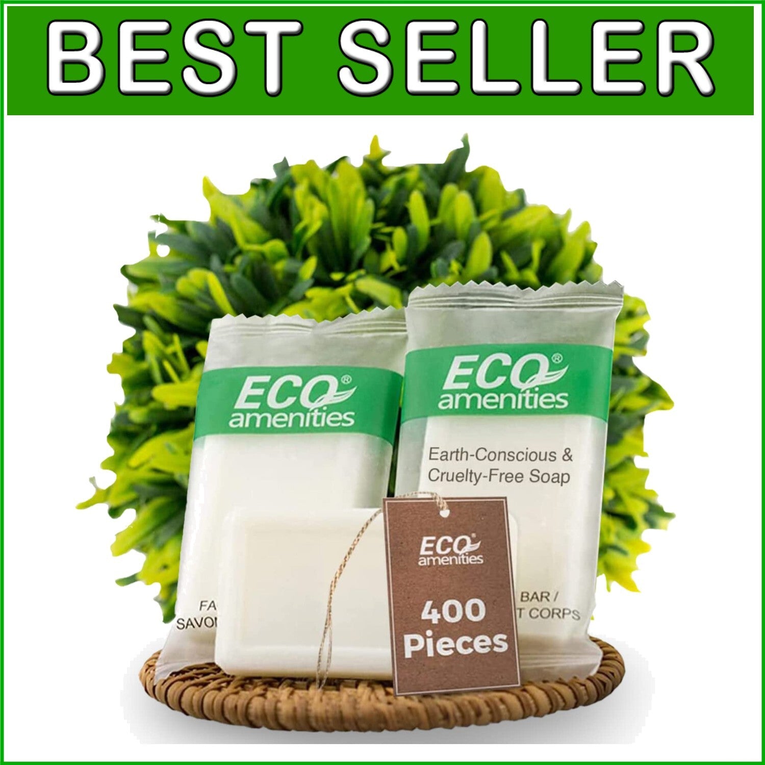 Eco-Friendly 0.5 oz Hotel Soap Bars - Individually Wrapped Bulk Soap Set