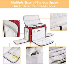 Load image into Gallery viewer, Versatile Red Sewing Machine Bag with Adjustable Trolley Handle – 19x11x13"