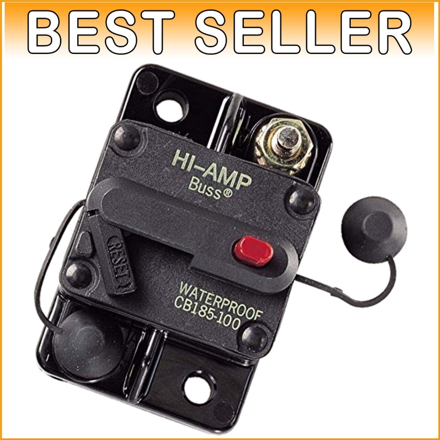 100 Amp Type III Circuit Breaker - Splash Proof Flush Mount with Manual Reset