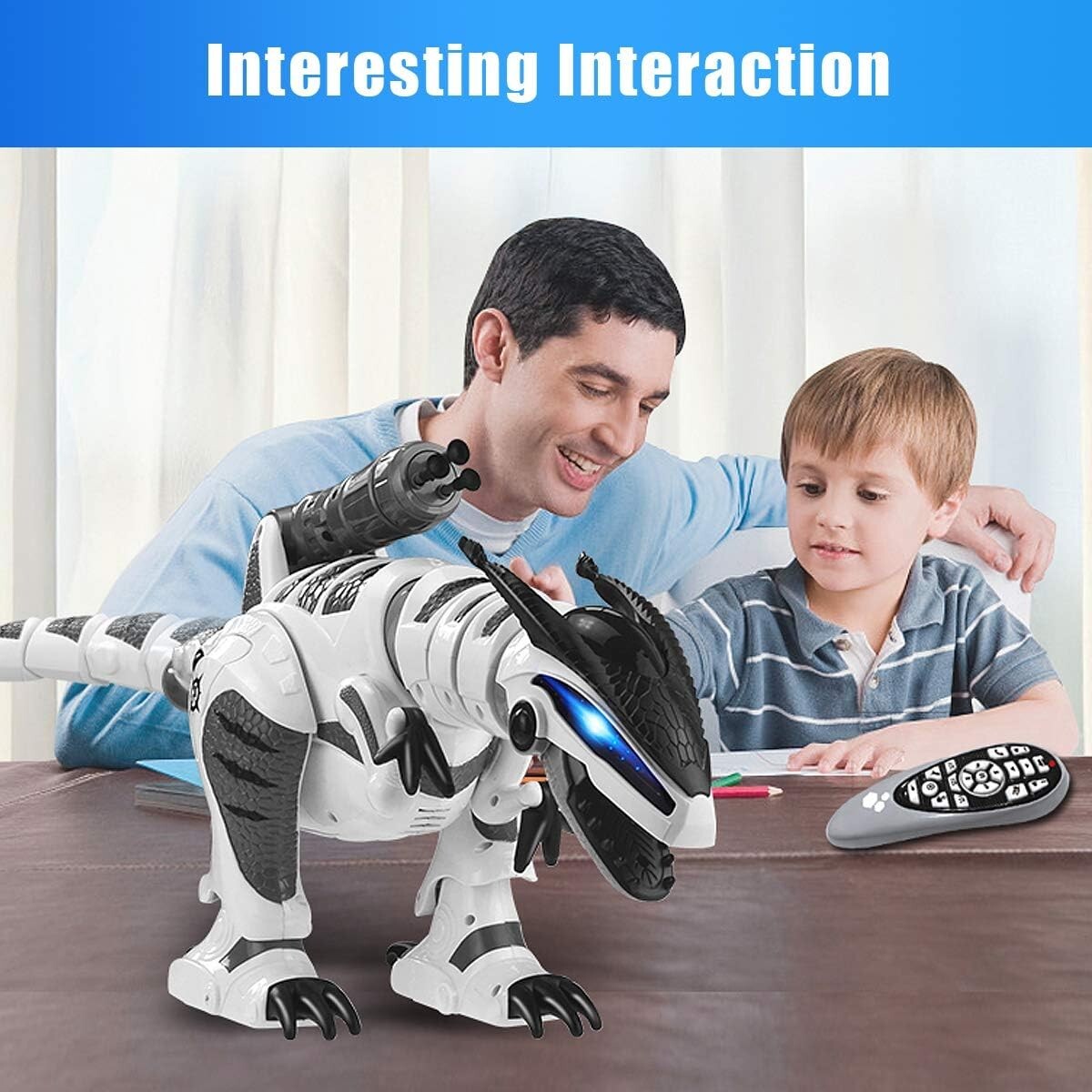 Multi-Function Remote Control Dinosaur Toy with Combat Mode & Touch Interaction