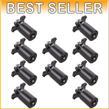Load image into Gallery viewer, Pure Copper 7-Way Trailer Plug Set - 10 Pack of Impact Resistant Connectors
