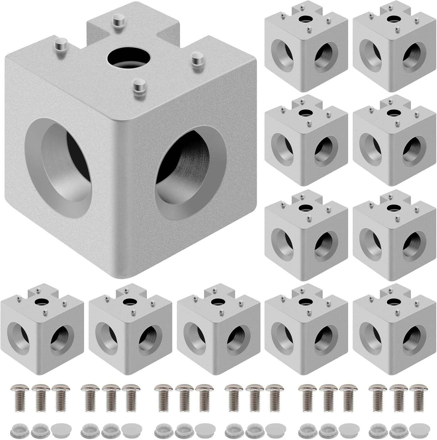 12-Pack 4040 Aluminum Corner Cube T-Slot Kit - Perfect for CNC and DIY Projects