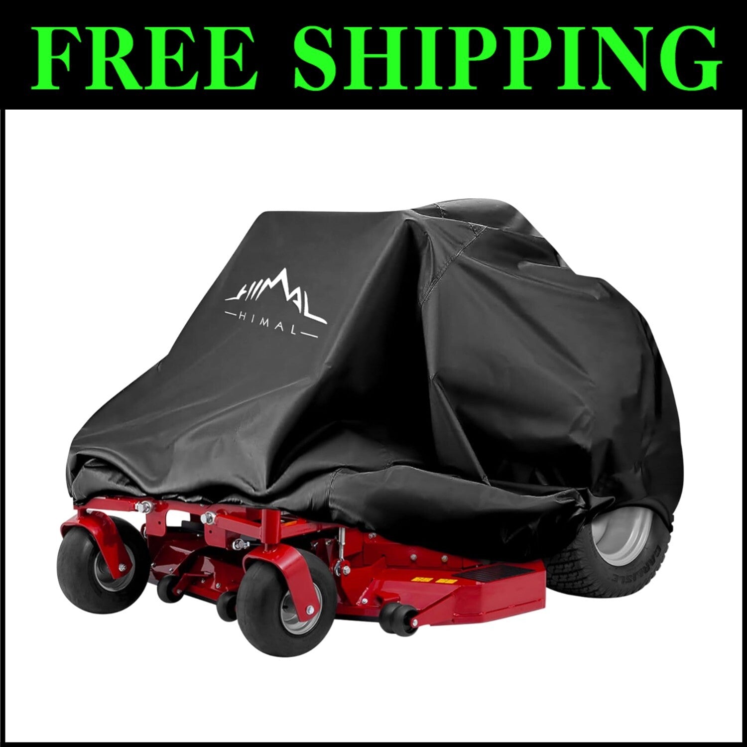 600D Heavy-Duty Zero-Turn Mower Cover - Drawstring & Protection Bag Included