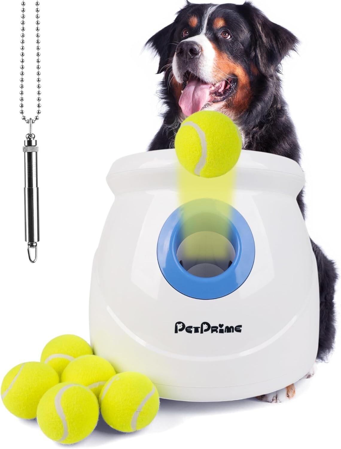 Interactive Adjustable Distance Automatic Dog Ball Launcher - 10-40ft Range