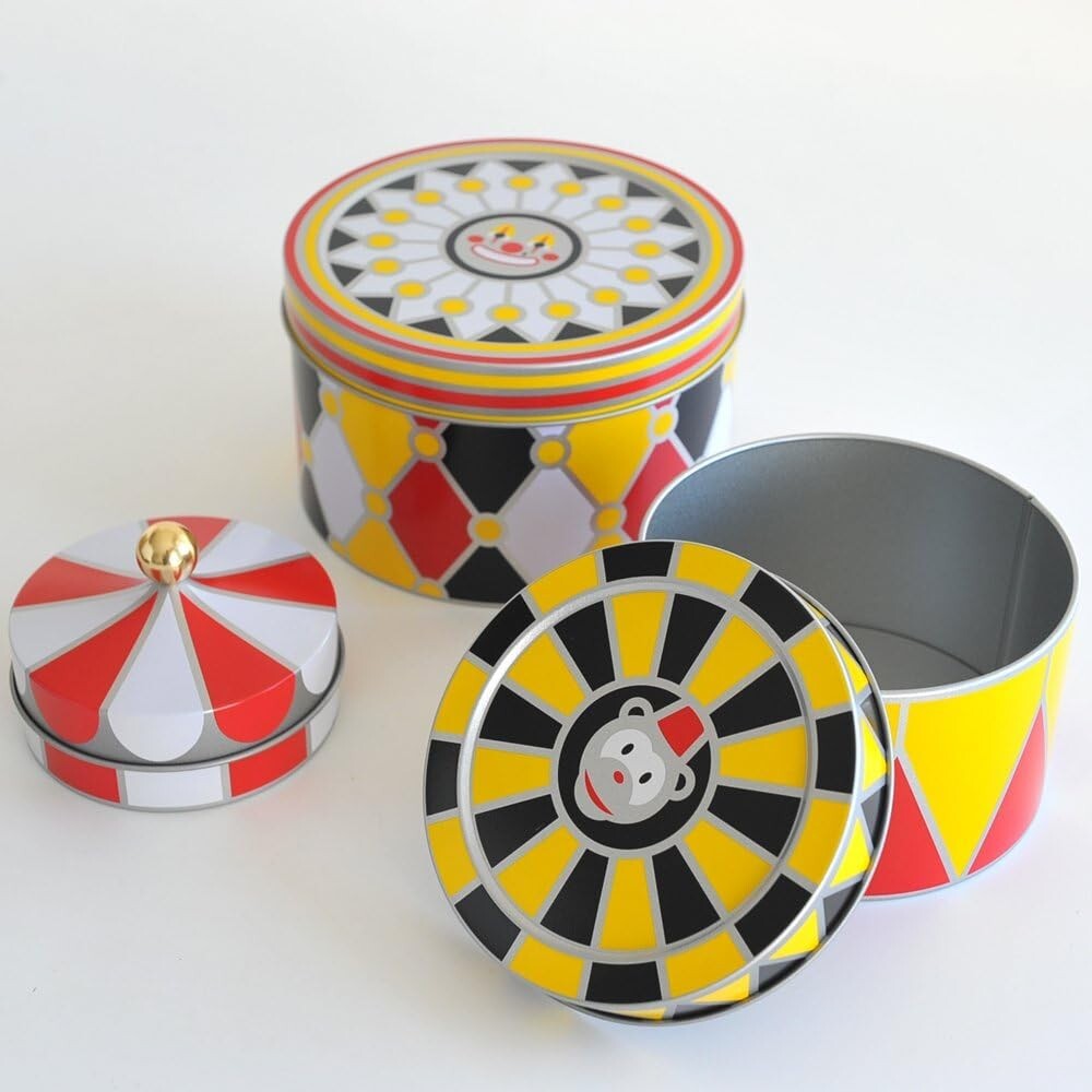 Designer Set of 3 Decorative Tin Boxes - Fun and Functional Storage Solution