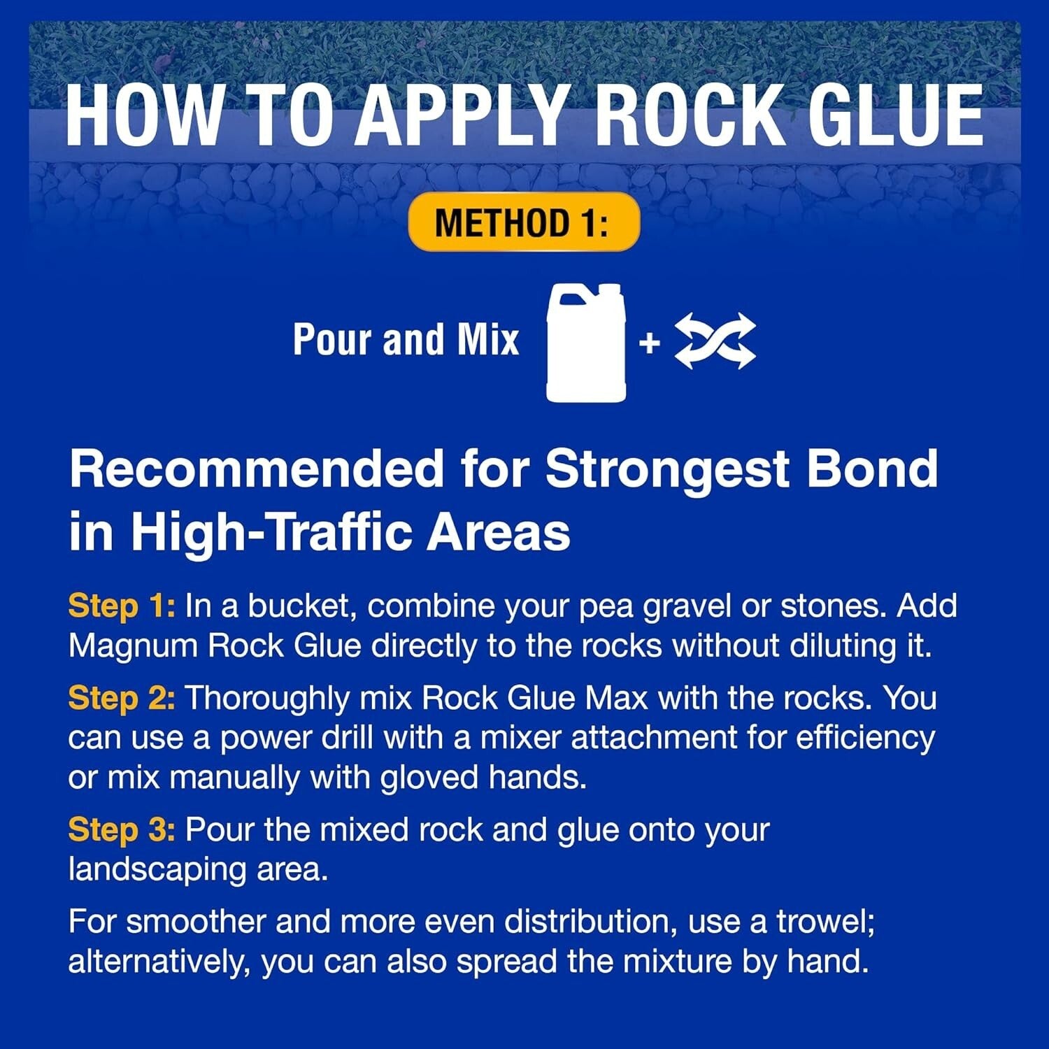 Ultimate 128oz Gel-Based Rock and Gravel Adhesive for Landscaping Excellence