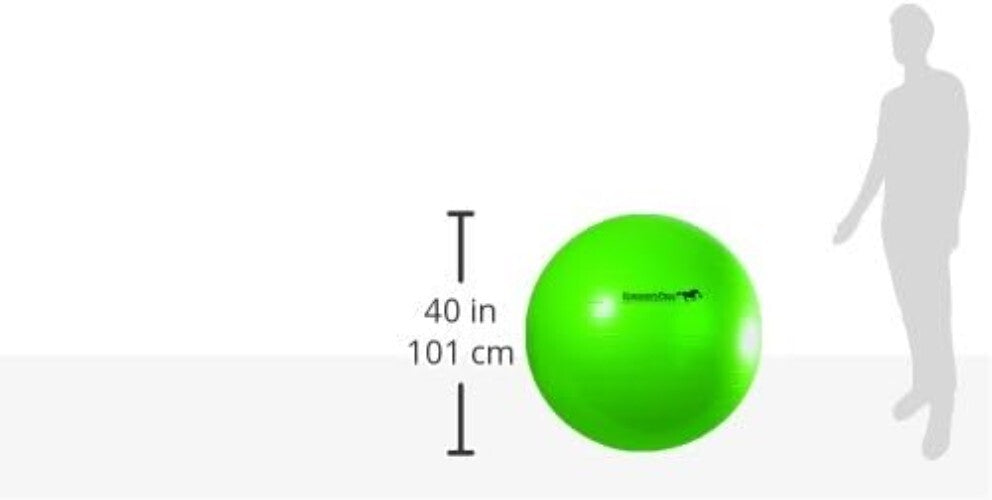 40-Inch Heavy-Duty Mega Ball for Horses - Green Inflatable Exercise Toy